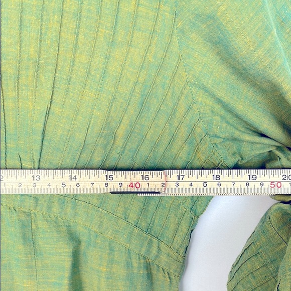 Elegant Olive V-Neck Blouse - Picture 8 of 10